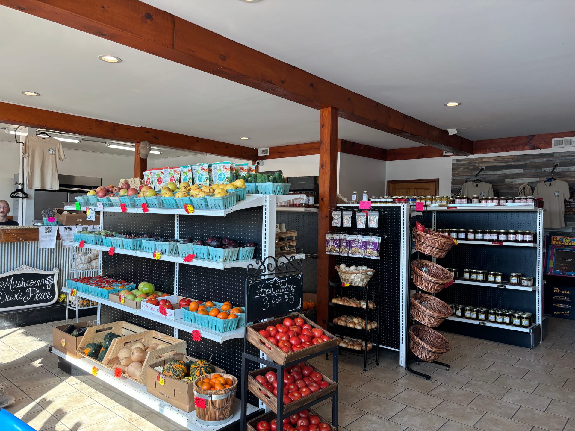 Inside of Mushroom Dave's Grocery Store